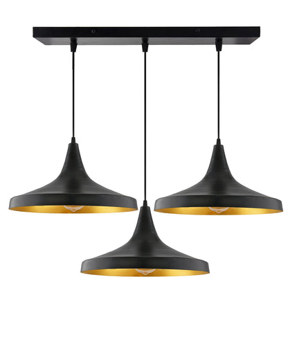 3-Lights Linear Cluster Chandelier Modern Danish hanging Light, E27 Holder, Decorative, URBAN Retro, Nordic Style