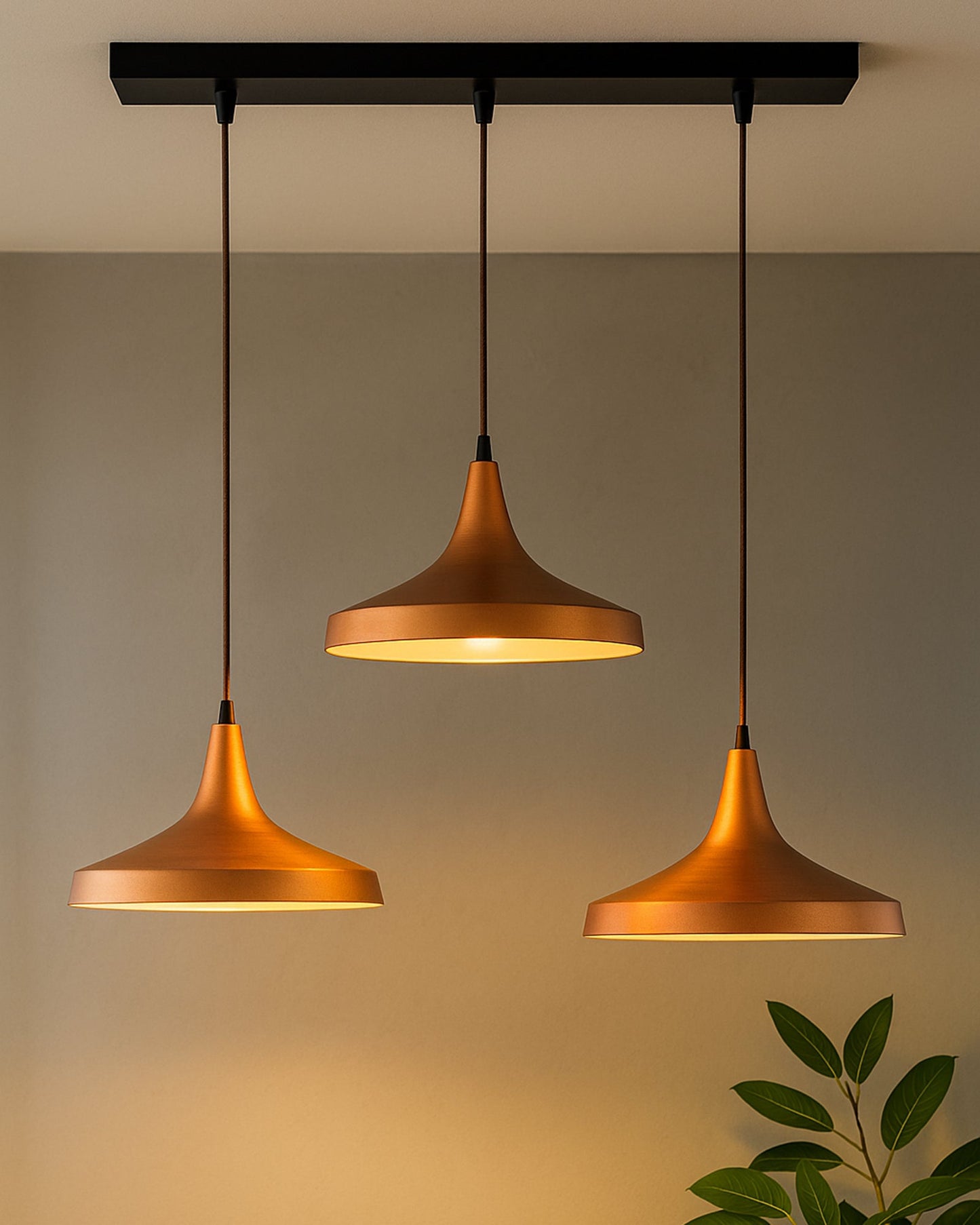 3-Lights Linear Cluster Chandelier Modern Danish hanging Light, E27 Holder, Decorative, URBAN Retro, Nordic Style