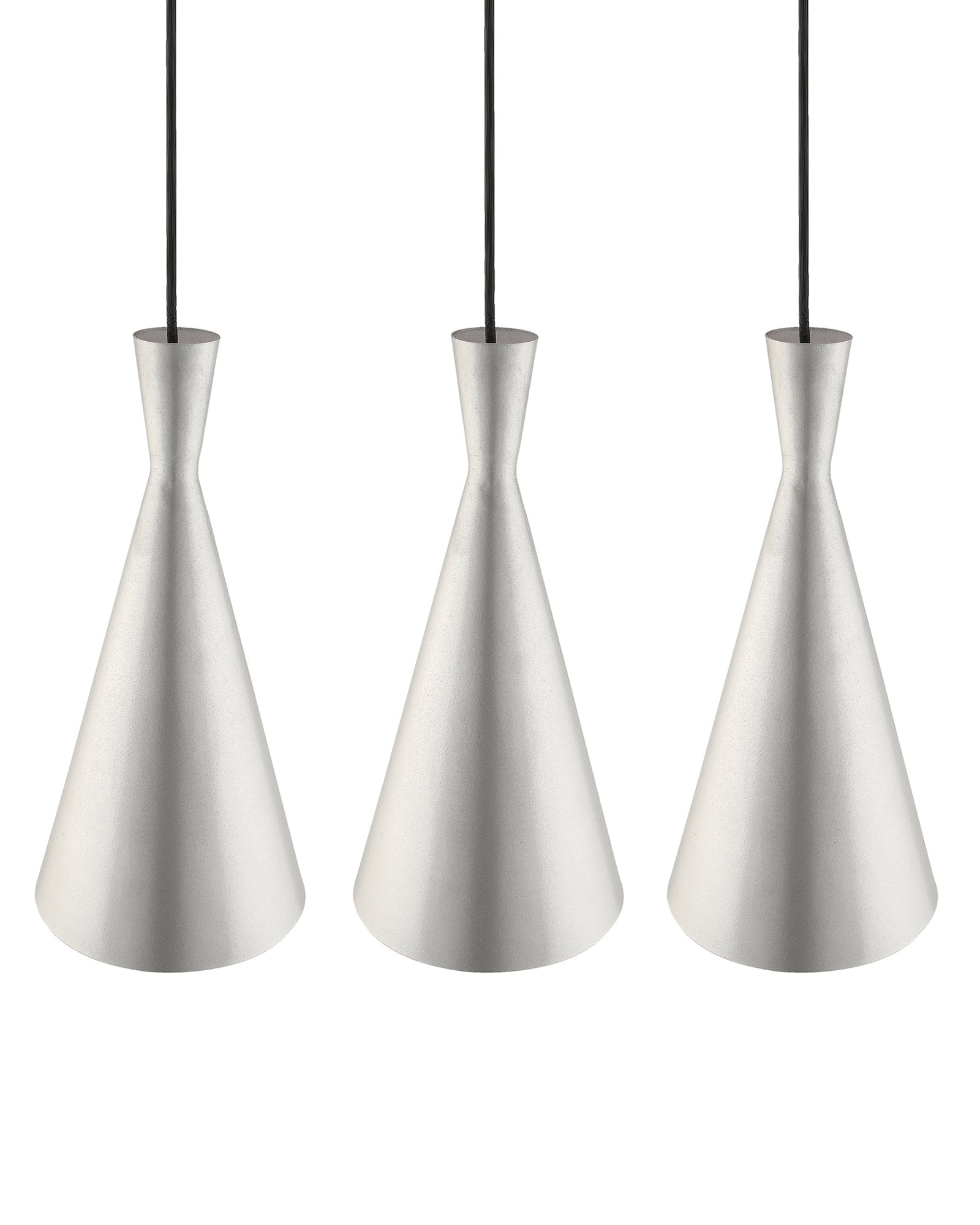 3-Lights Linear Cluster Chandelier Modern Inverted Cone Shaped hanging Light, E27 Holder, Decorative,URBAN Retro, Nordic Style