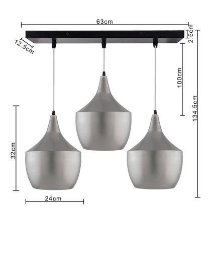 3-Lights Linear Cluster Chandelier Modern Pear hanging Light, E27 Holder, Decorative,URBAN Retro, Nordic Style