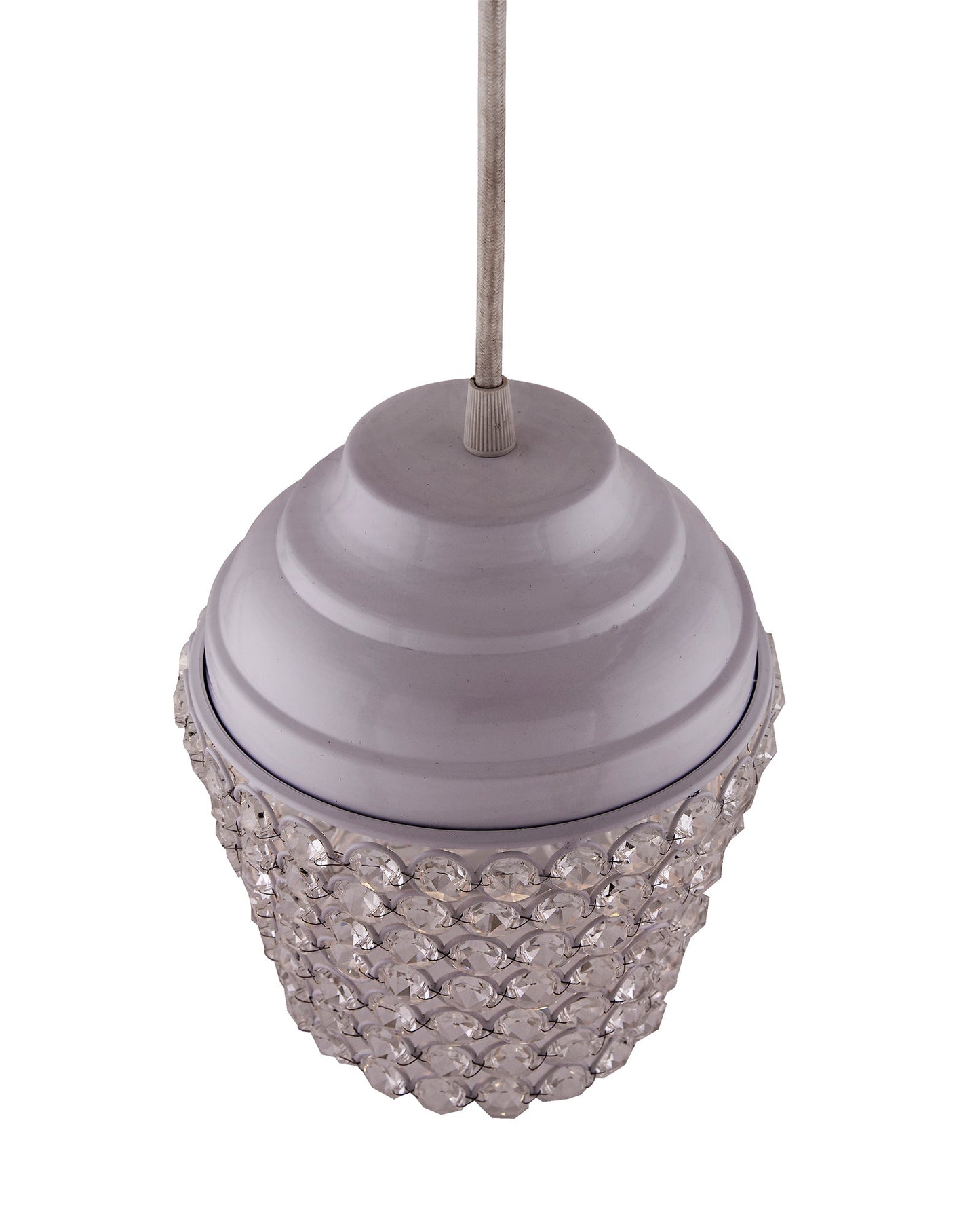 Matt White Crystal Hanging Lantern Light, Ceiling Light, Nordic E27 Pendant