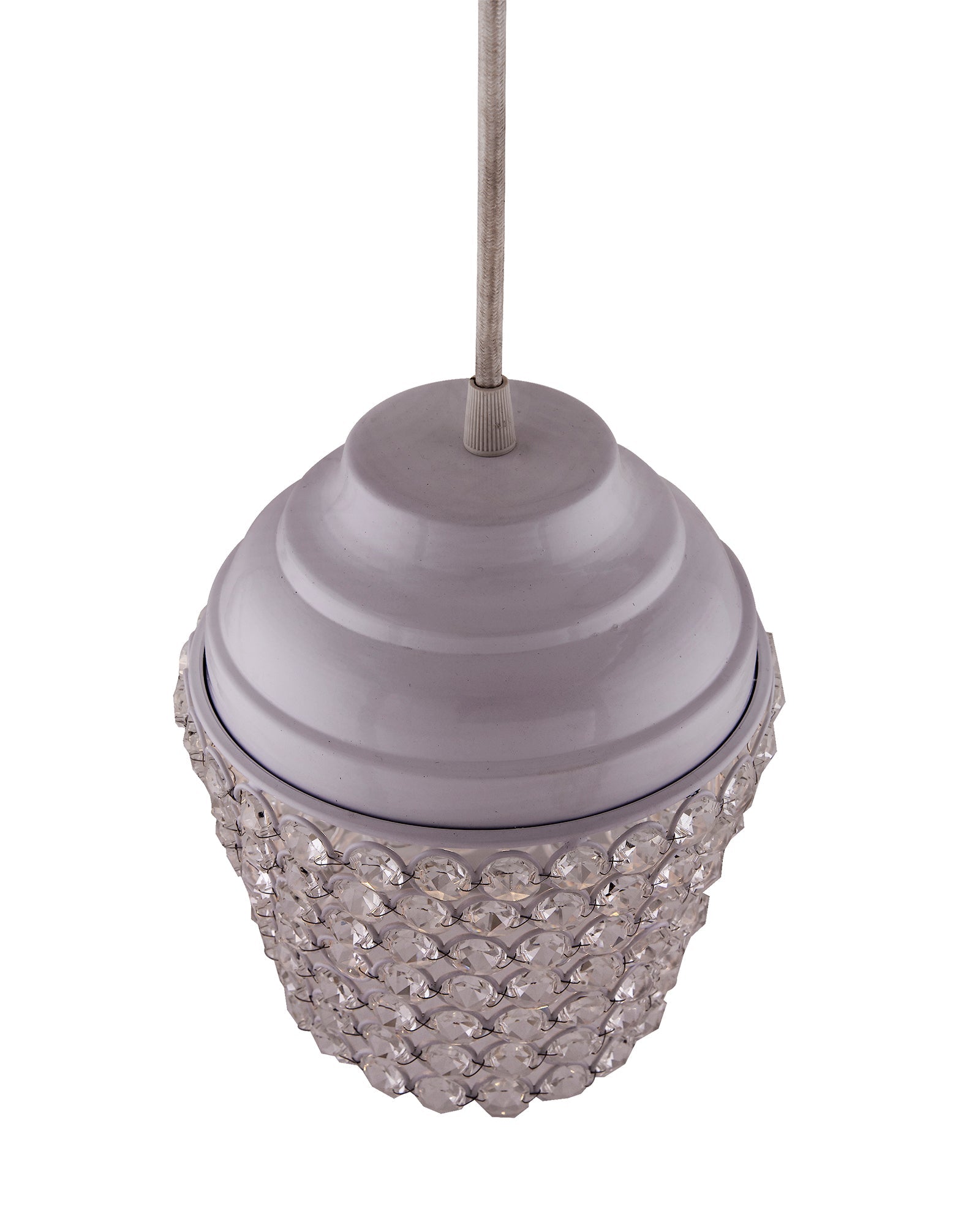 Matt White Crystal Hanging Lantern Light, Ceiling Light, Nordic E27 Pendant