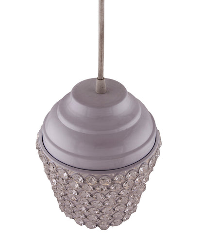 Matt White Crystal Hanging Lantern Light, Ceiling Light, Nordic E27 Pendant