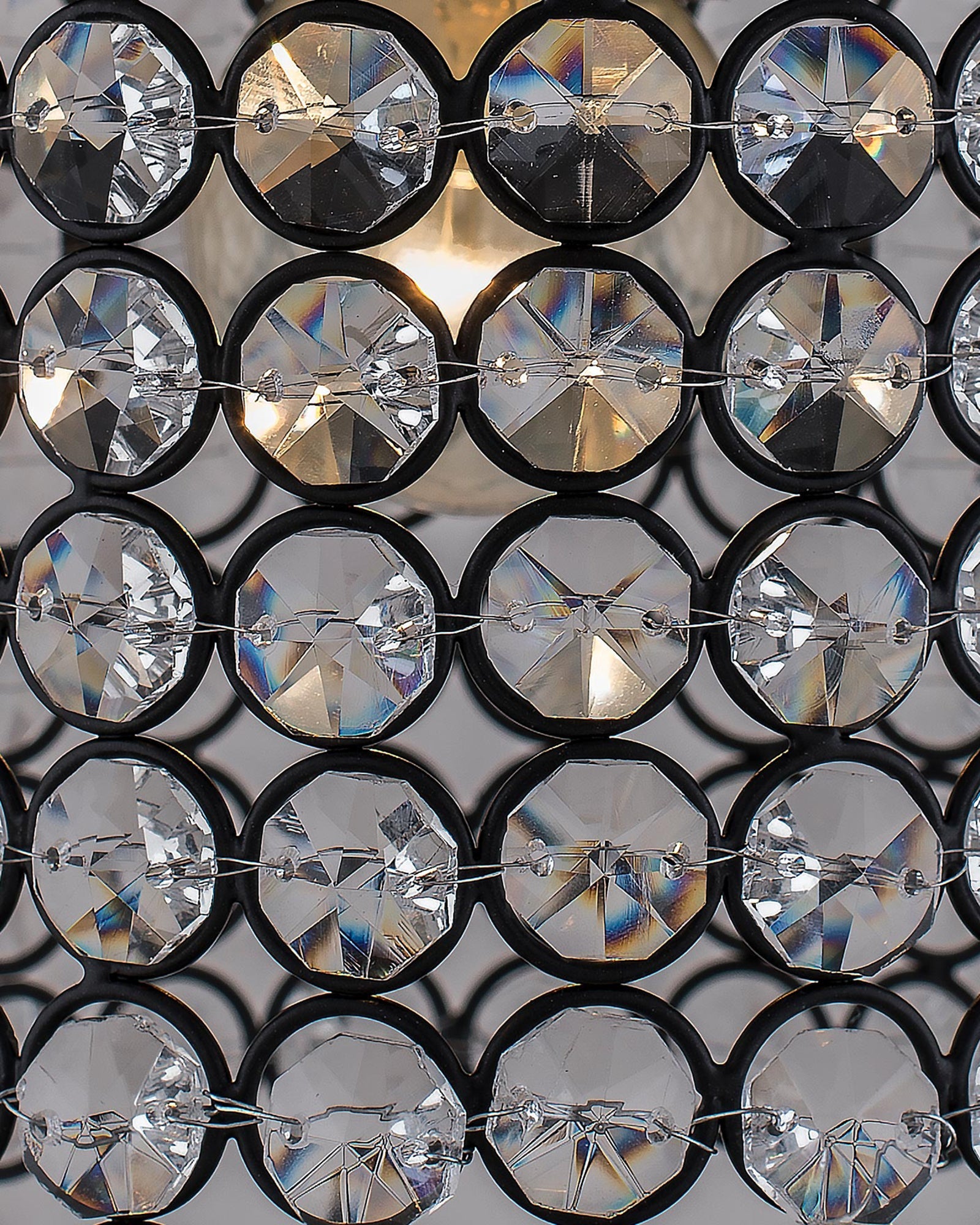 Matt Black Crystal Hanging Cylinder Light, Ceiling Light, Nordic E27 Pendant