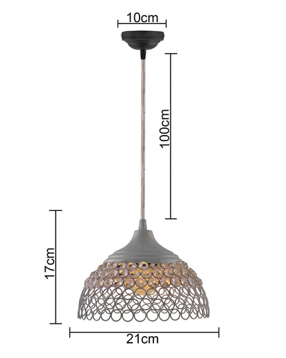 White Crystal Hanging Hemisphere Light, Ceiling Light, Nordic E27 Pendant