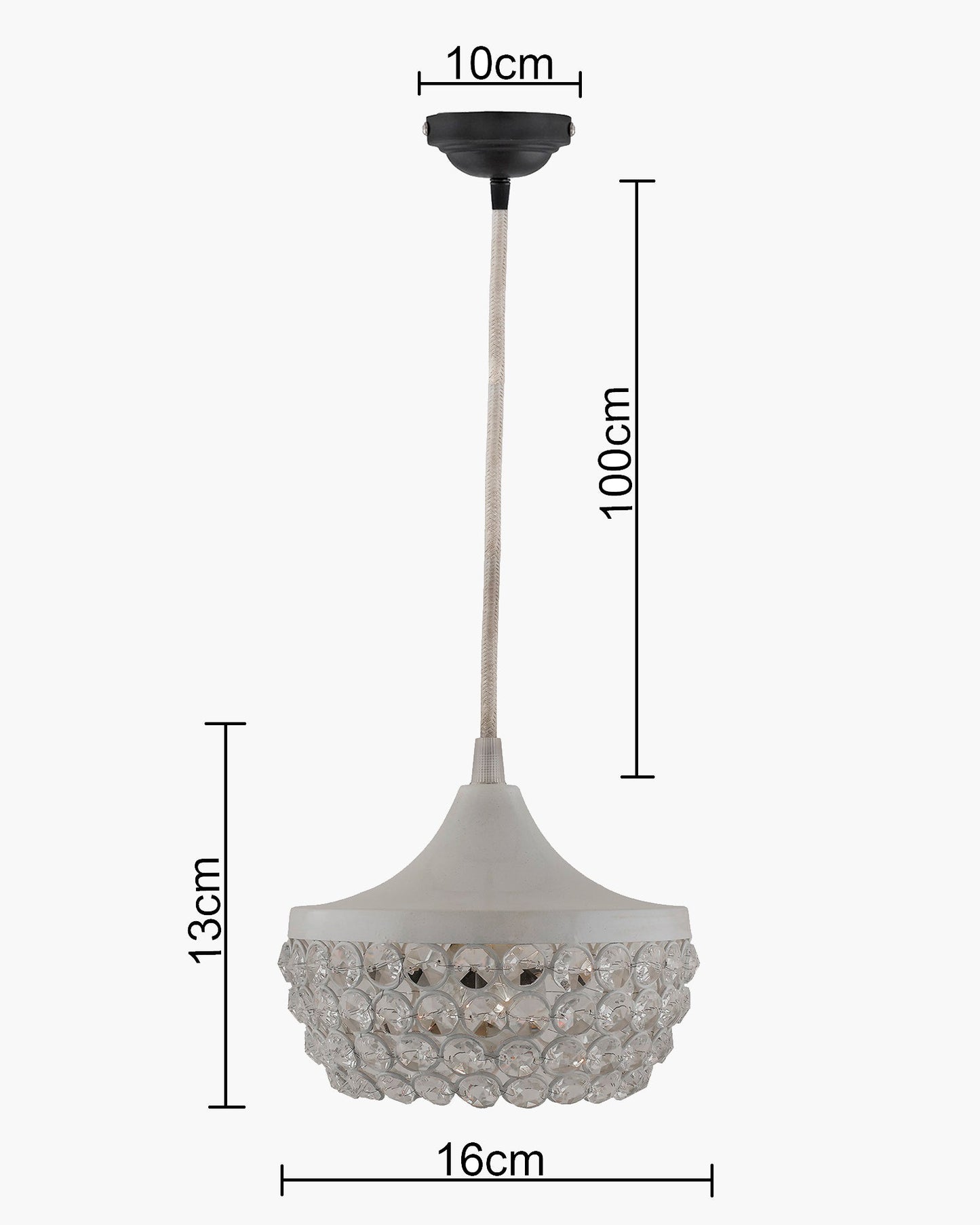 Homesake® Crystal Pendant Ceiling Light – Elegant Modern Hanging Lamp for bedroom, Living Room, Office