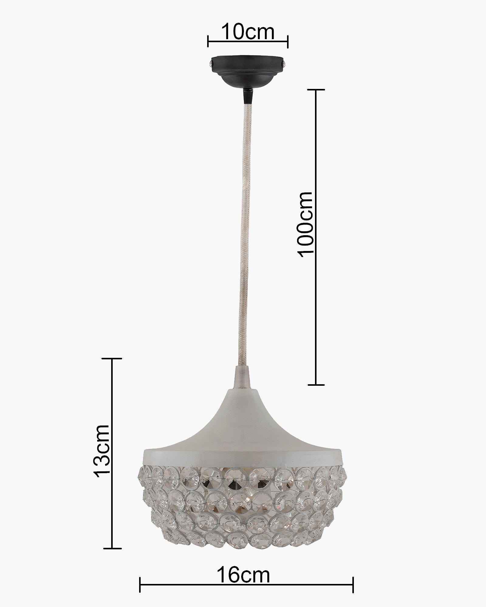 Homesake® Crystal Pendant Ceiling Light – Elegant Modern Hanging Lamp for bedroom, Living Room, Office