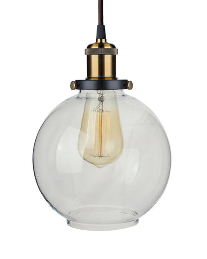 Industrial Kitchen Glass Globe Pendant Light , Antique Filament Hanging Ceiling Fixture