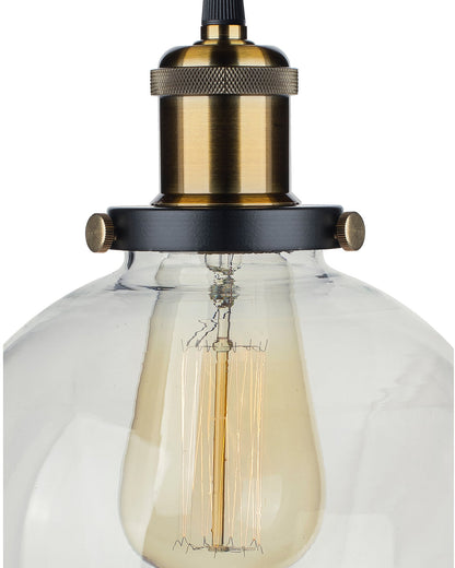 Industrial Kitchen Glass Globe Pendant Light , Antique Filament Hanging Ceiling Fixture