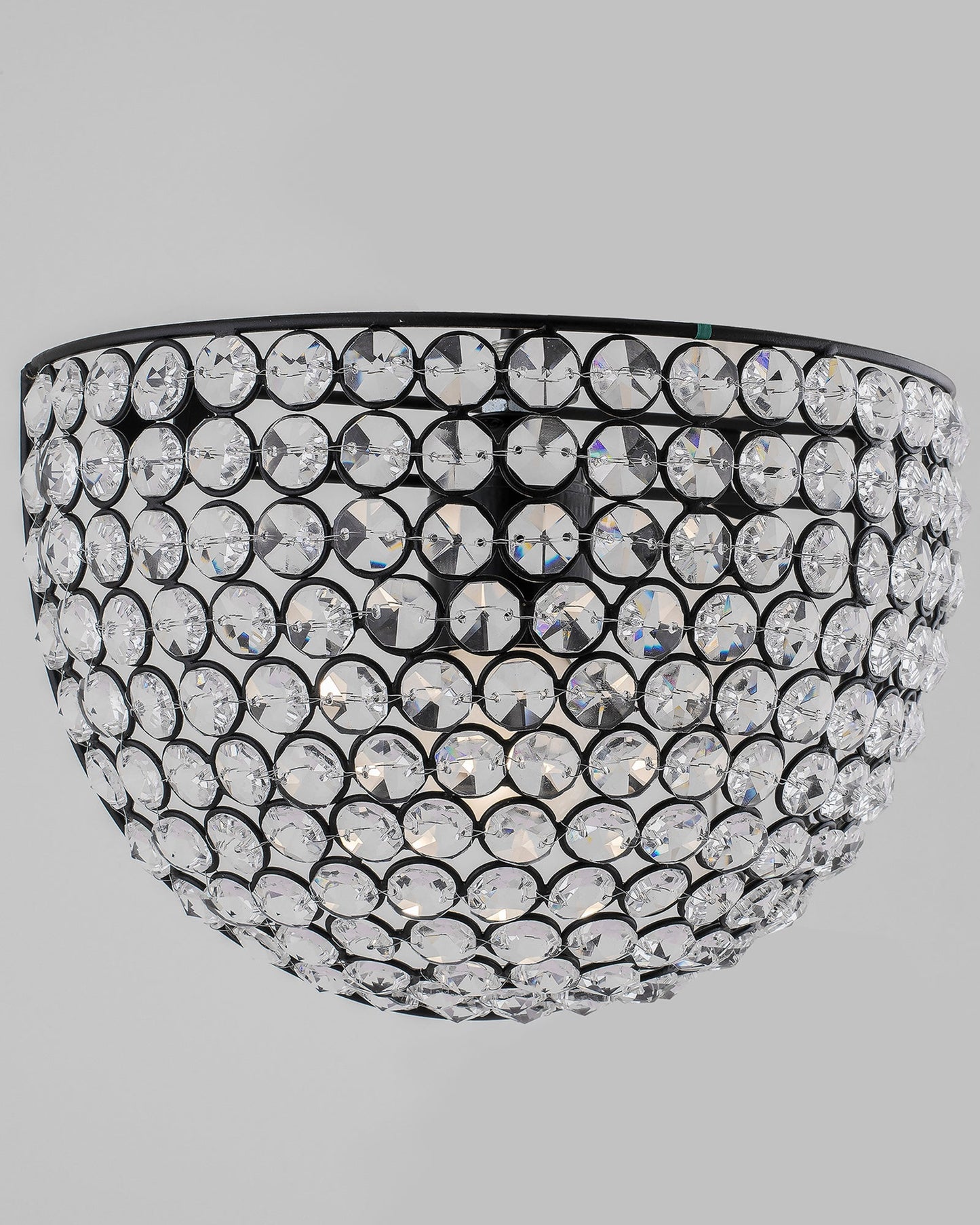 Crystal Round Wall Sconce Lamp, Decorative Door Light,Crystal