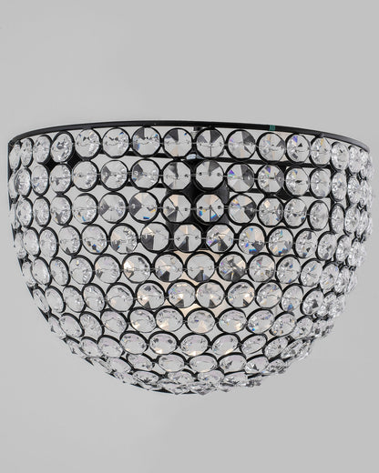 Crystal Round Wall Sconce Lamp, Decorative Door Light,Crystal