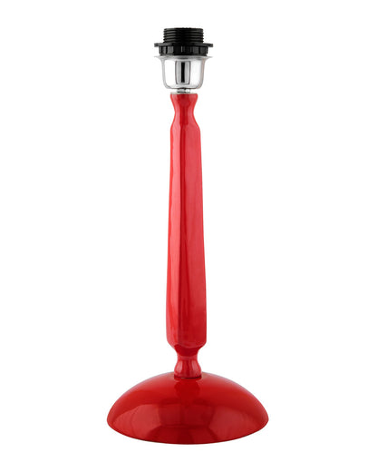 Glossy Red Cubist Aluminium Table Lamp With Cone Shade, Bedside, Living Room Study Lamp, Bulb Included