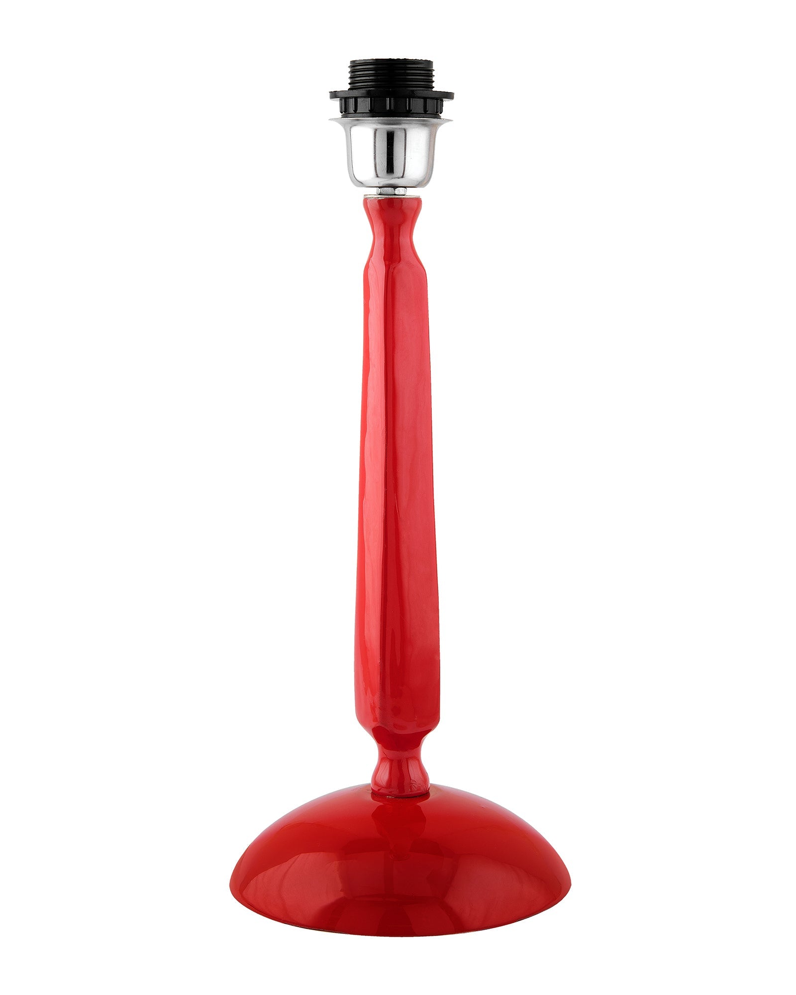 Glossy Red Cubist Aluminium Table Lamp With Cone Shade, Bedside, Living Room Study Lamp, Bulb Included