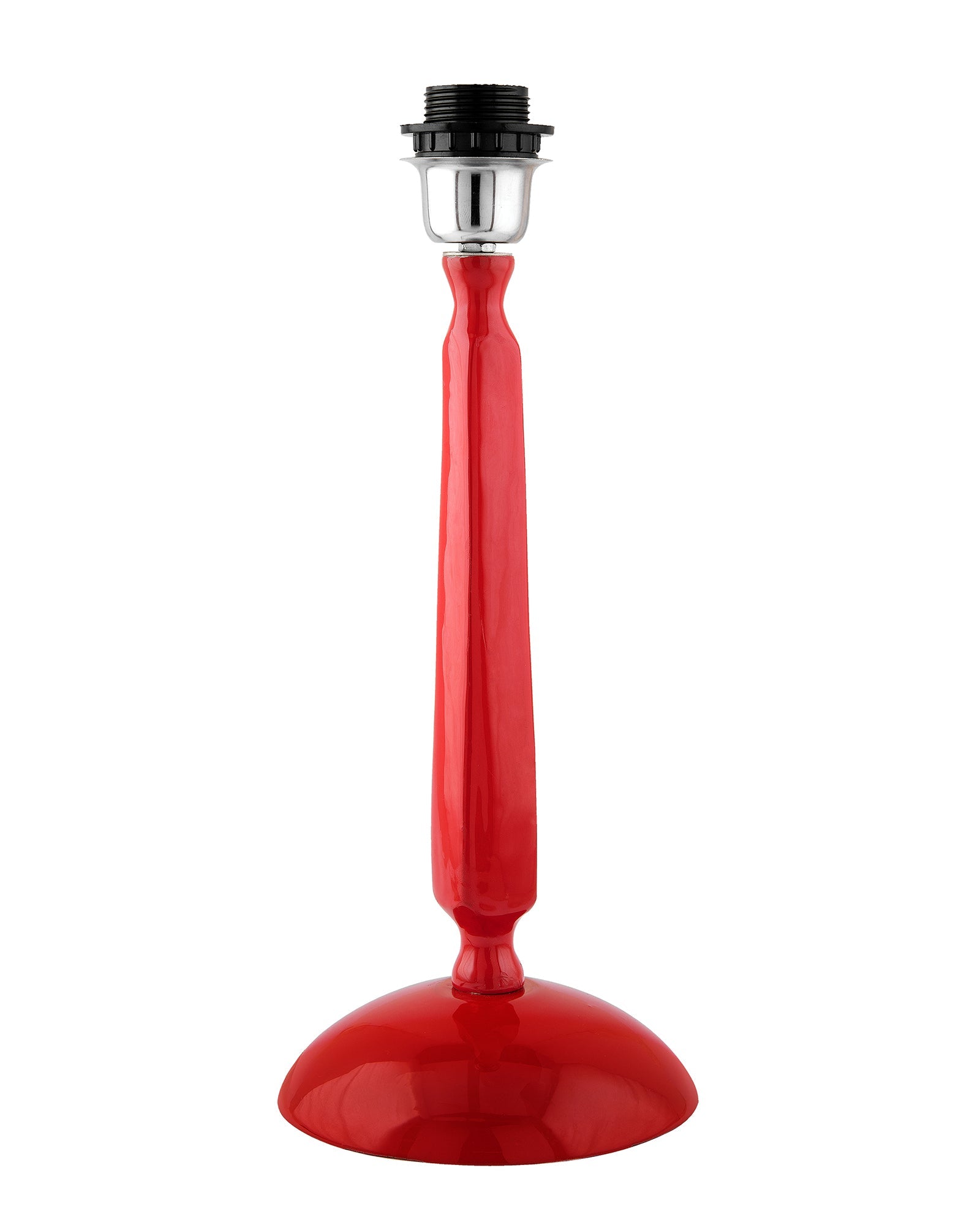 Glossy Red Cubist Aluminium Table Lamp With Cone Shade, Bedside, Living Room Study Lamp, Bulb Included