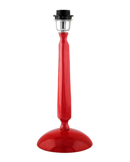 Glossy Red Cubist Aluminium Table Lamp With Cone Shade, Bedside, Living Room Study Lamp, Bulb Included
