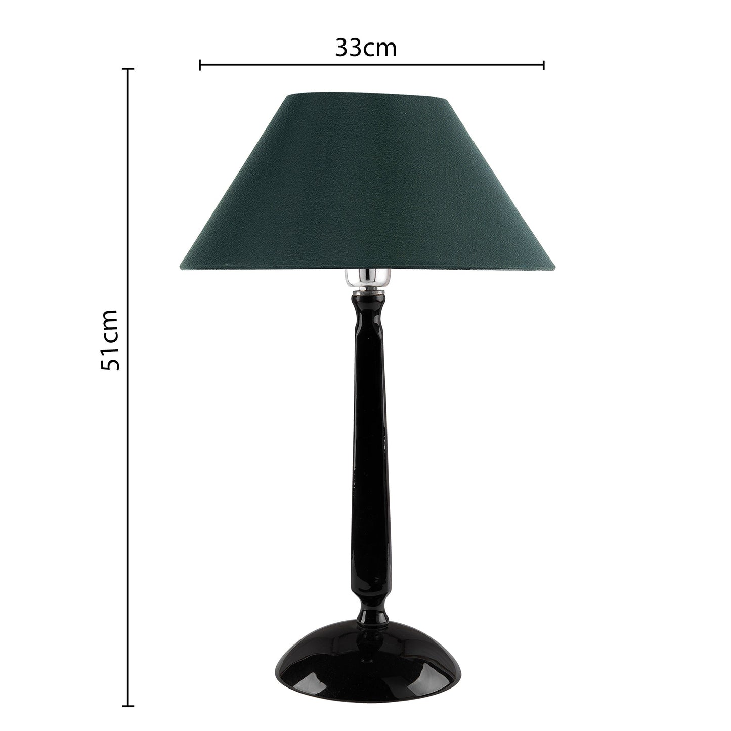 Glossy Black Cubist Aluminium Table Lamp With Cone Shade, Bedside, Living Room Study Lamp, Bulb Included