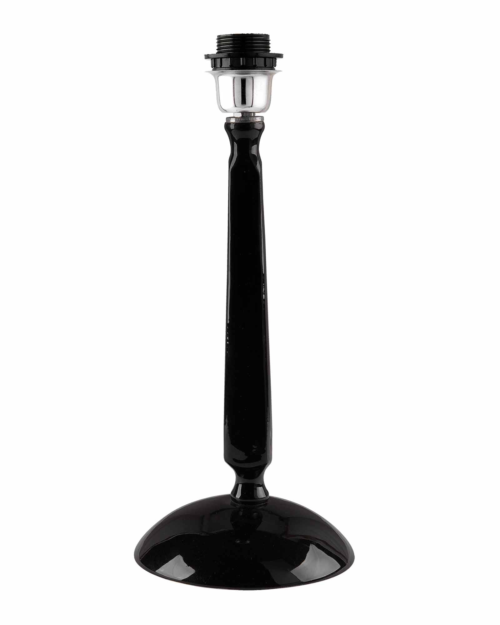 Glossy Black Cubist Aluminium Table Lamp With Cone Shade, Bedside, Living Room Study Lamp, Bulb Included