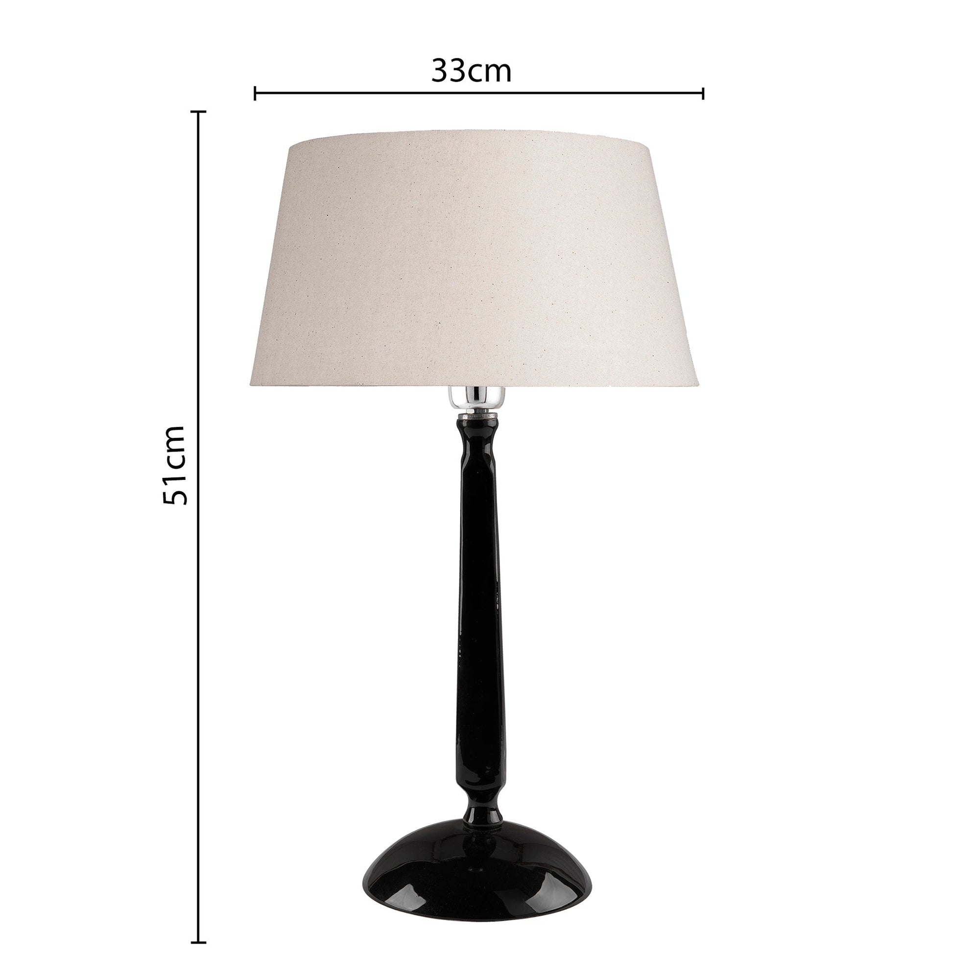 Glossy Black Cubist Aluminium Table Lamp With Cone Shade, Bedside, Living Room Study Lamp, Bulb Included