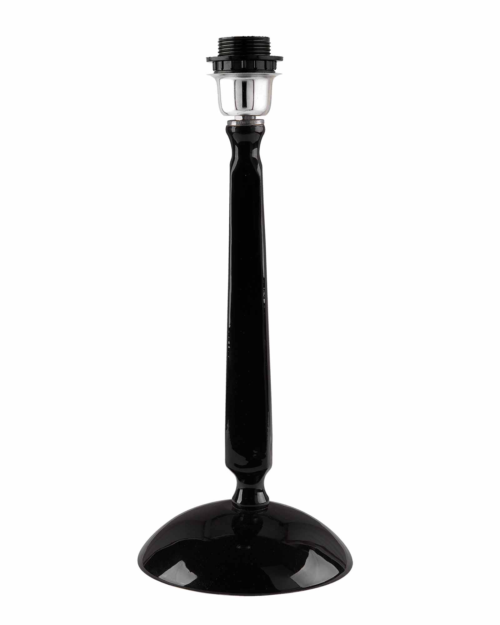 Glossy Black Cubist Aluminium Table Lamp With Cone Shade, Bedside, Living Room Study Lamp, Bulb Included