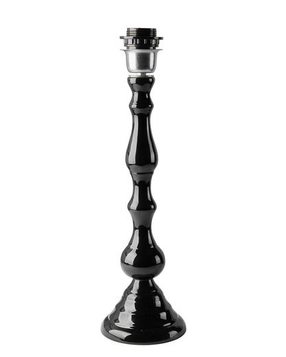 Glossy Black Teardrop Aluminium Table Lamp With Cone Shade, Bedside, Living Room Study Lamp, Bulb Included