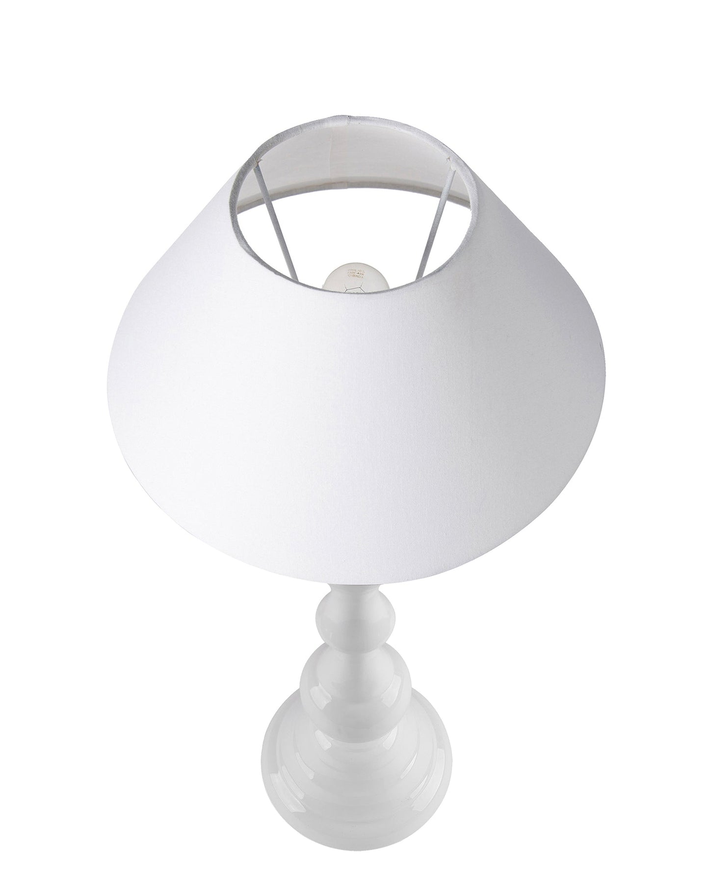 Glossy Black Teardrop Aluminium Table Lamp With Cone Shade, Bedside, Living Room Study Lamp, Bulb Included