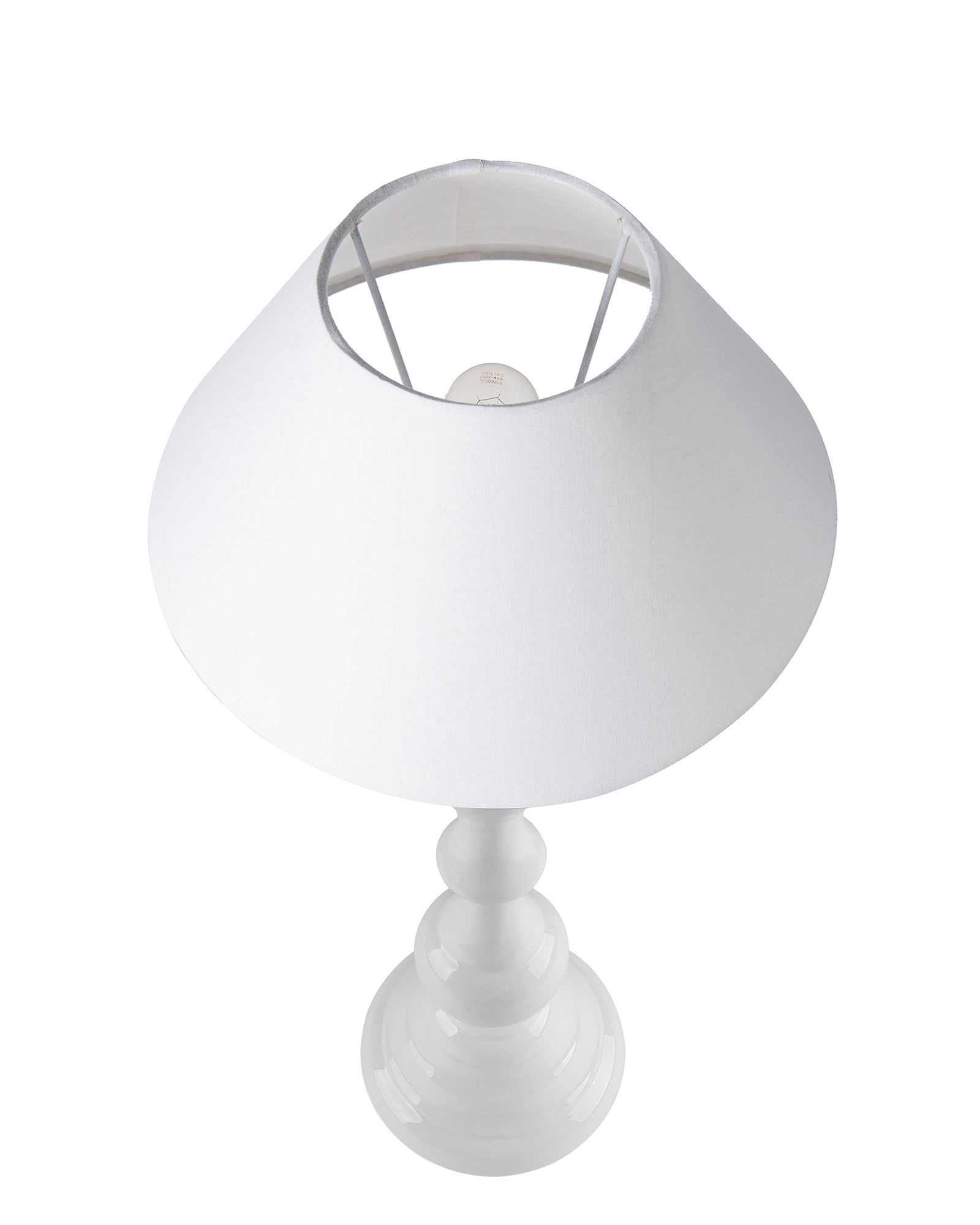 Glossy Black Teardrop Aluminium Table Lamp With Cone Shade, Bedside, Living Room Study Lamp, Bulb Included