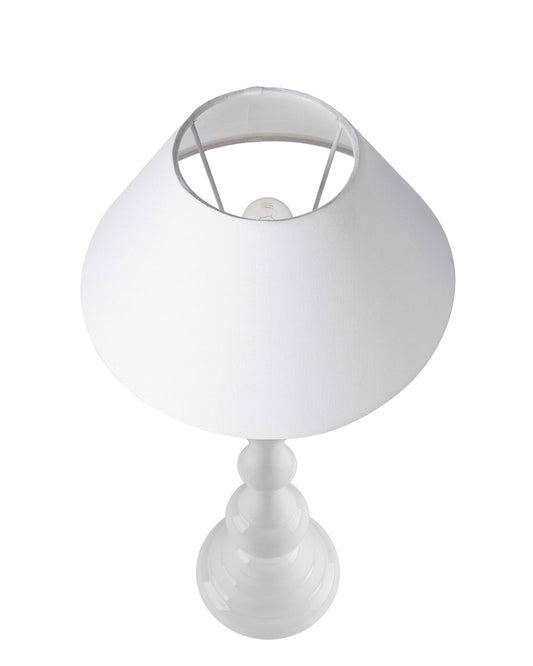 Glossy Black Teardrop Aluminium Table Lamp With Cone Shade, Bedside, Living Room Study Lamp, Bulb Included