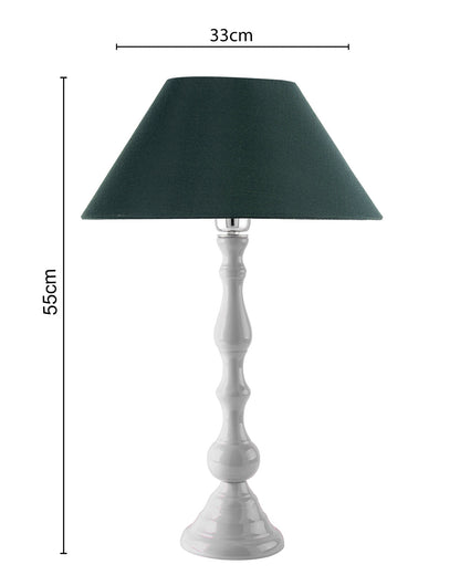 Glossy Black Teardrop Aluminium Table Lamp With Cone Shade, Bedside, Living Room Study Lamp, Bulb Included
