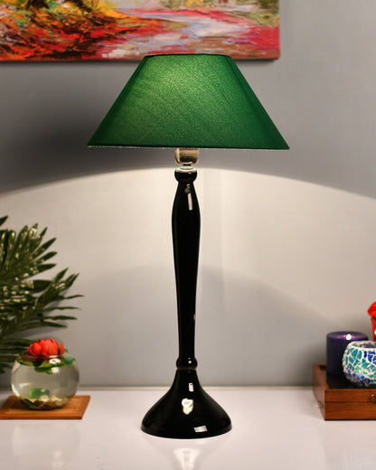Glossy Red Royal Ovoid Aluminium Table Lamp With Cone Shade, Bedside, Living Room Study Lamp, Bulb Included