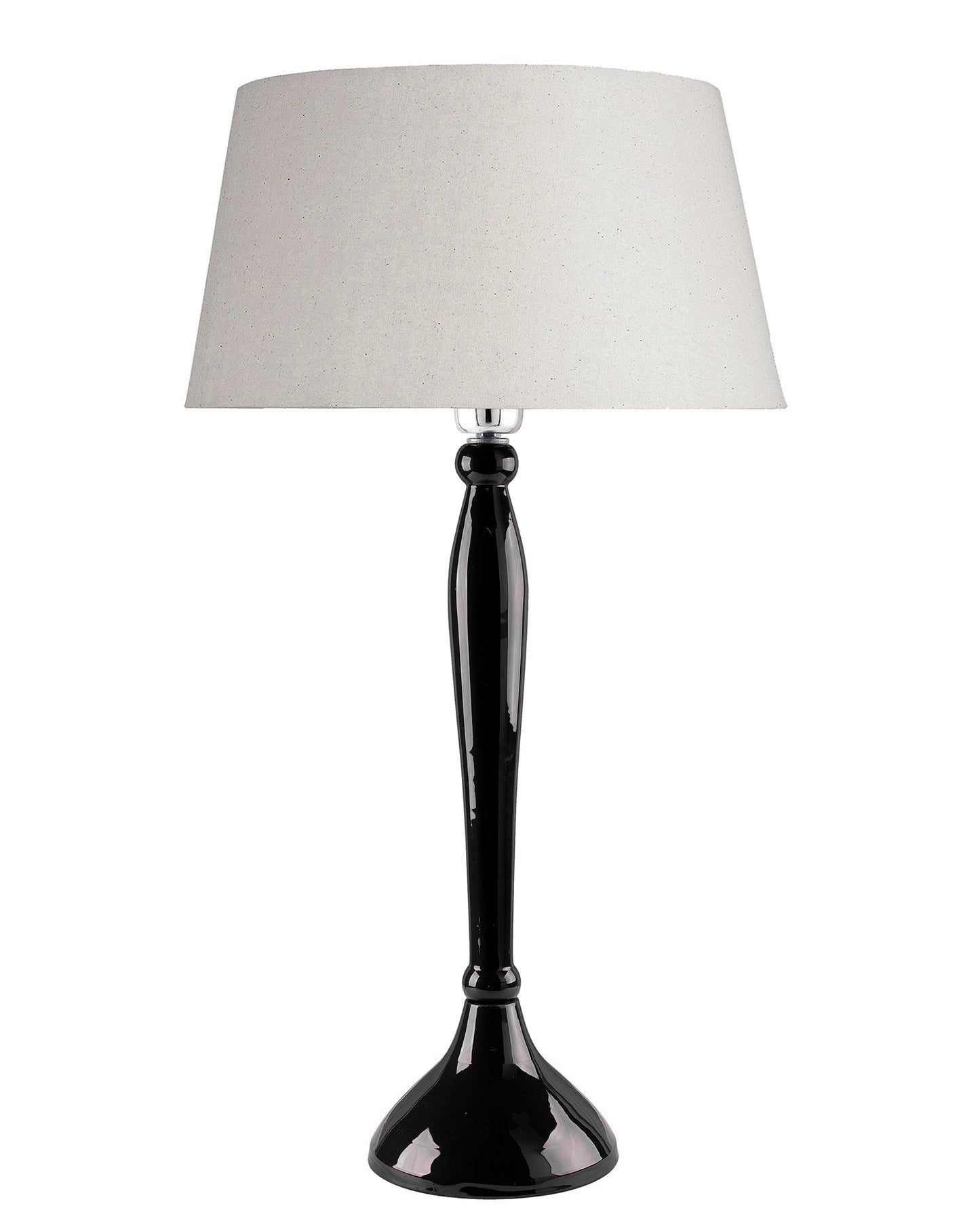 Glossy Red Royal Ovoid Aluminium Table Lamp With Cone Shade, Bedside, Living Room Study Lamp, Bulb Included