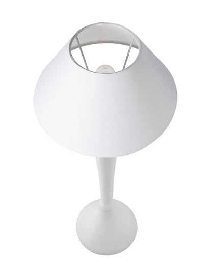 Glossy Black Royal Ovoid Aluminium Table Lamp With Cone Shade, Bedside, Living Room Study Lamp, Bulb Included