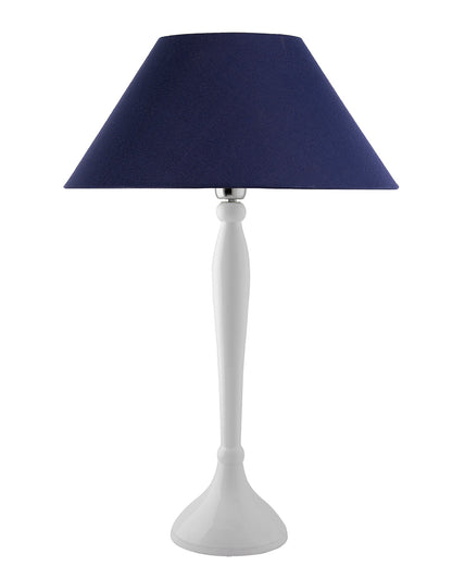 Glossy Black Royal Ovoid Aluminium Table Lamp With Cone Shade, Bedside, Living Room Study Lamp, Bulb Included