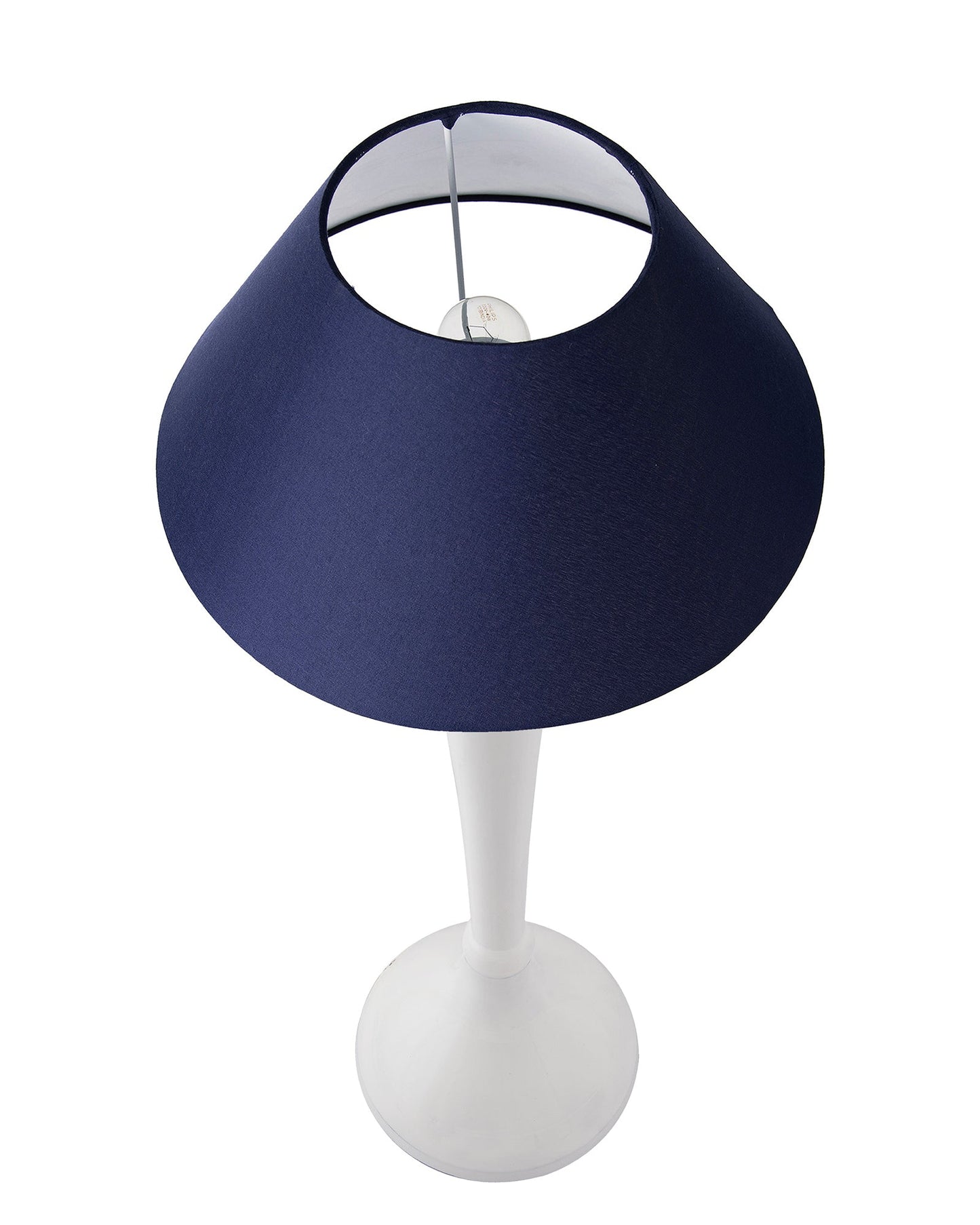 Glossy Black Royal Ovoid Aluminium Table Lamp With Cone Shade, Bedside, Living Room Study Lamp, Bulb Included