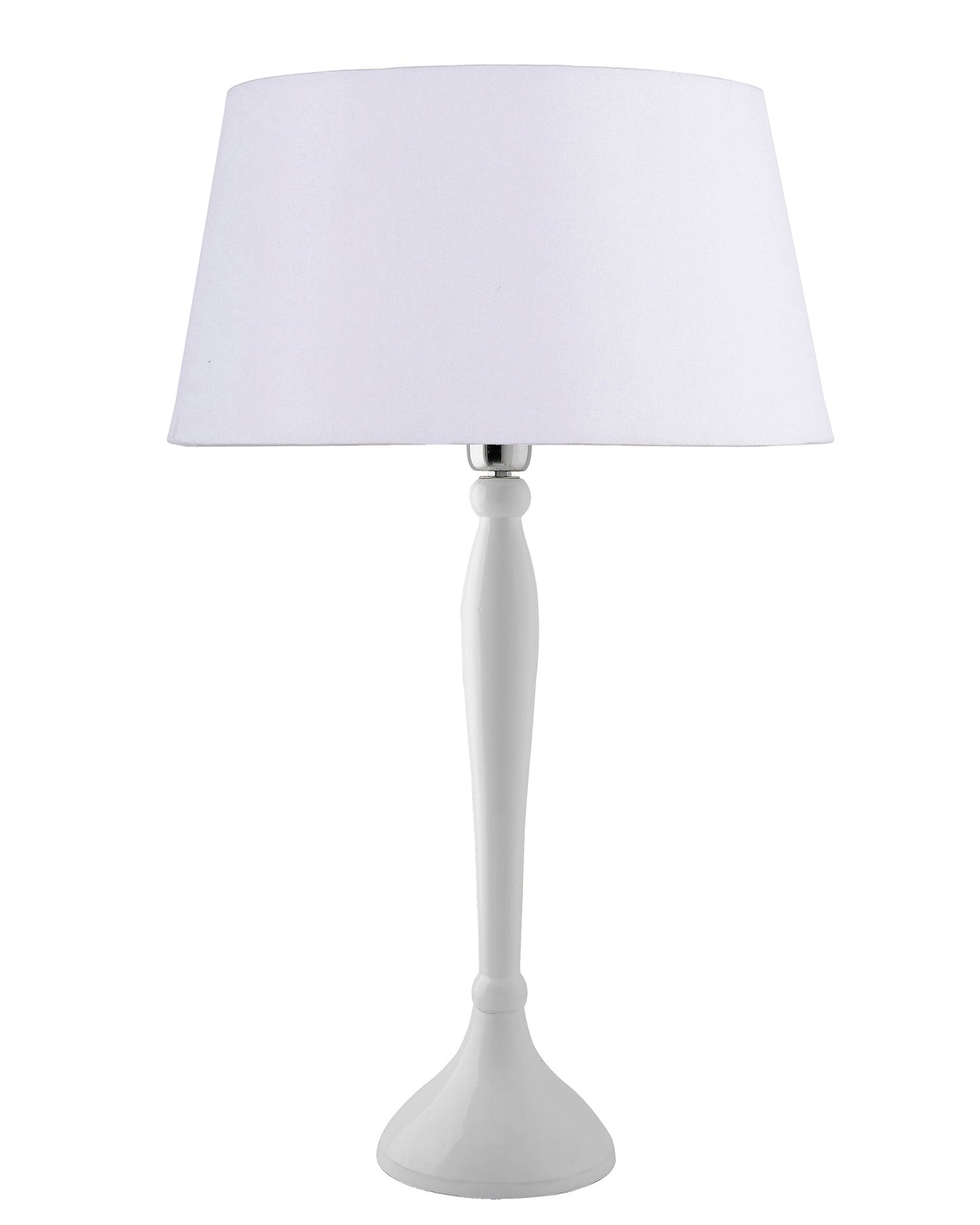 Glossy Black Royal Ovoid Aluminium Table Lamp With Cone Shade, Bedside, Living Room Study Lamp, Bulb Included