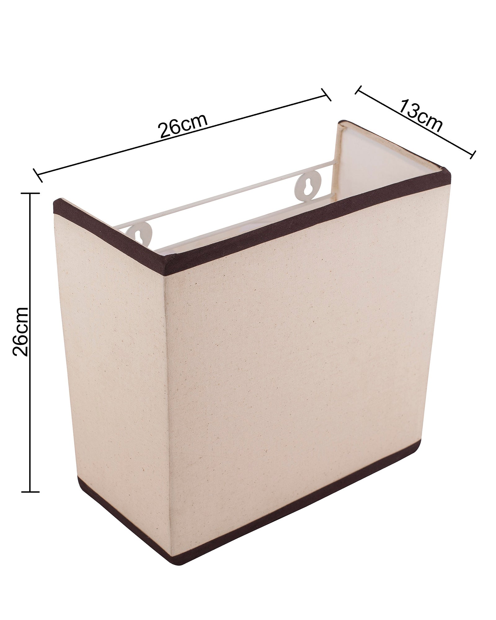 Wall Mounted Sconce Shade Lamp, Door Light E27, Khadi Fabric with dark brown stripes