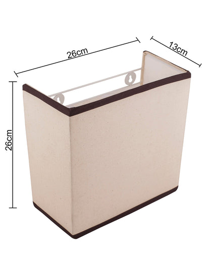 Wall Mounted Sconce Shade Lamp, Door Light E27, Khadi Fabric with dark brown stripes