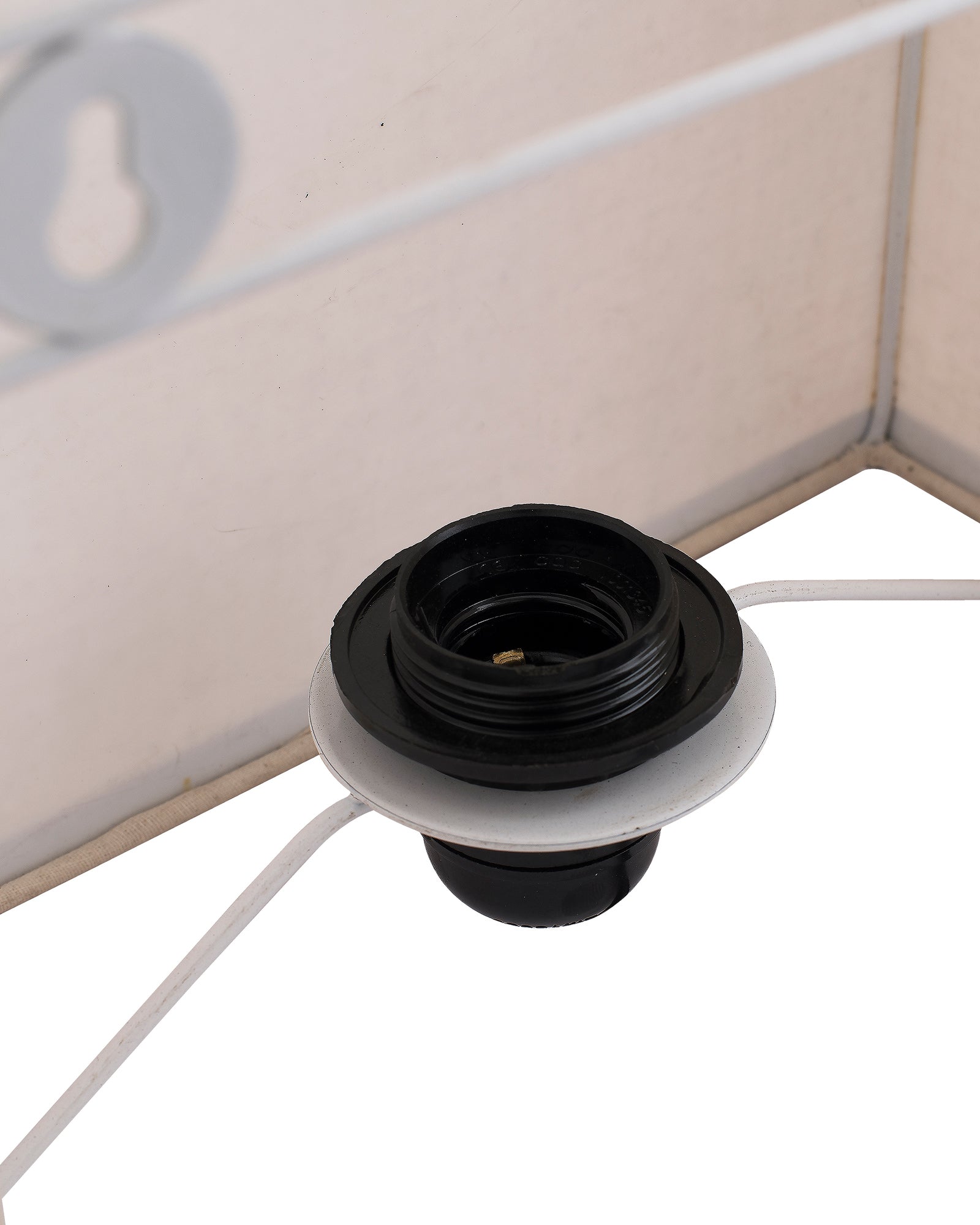 Wall Mounted Sconce Shade Lamp, Door Light E27, Khadi Fabric with dark brown stripes