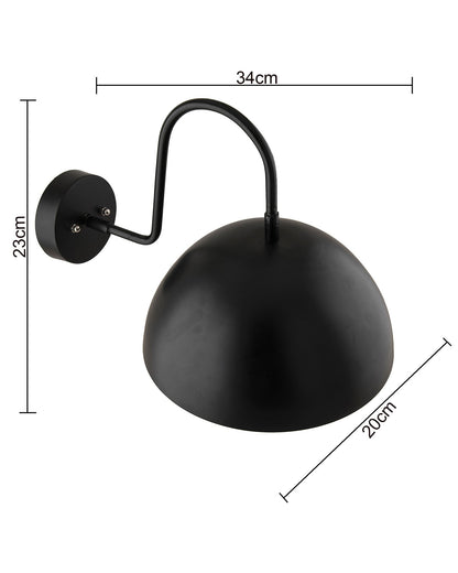 Metallic Pendant 8" Wall Sconce Gooseneck Retro Wall Light Fixtures for Bedroom Nightstand, Barn Warehouse