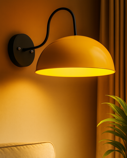 Metallic Pendant 10" Wall Sconce Gooseneck Retro Wall Light Fixtures for Bedroom Nightstand, Barn Warehouse