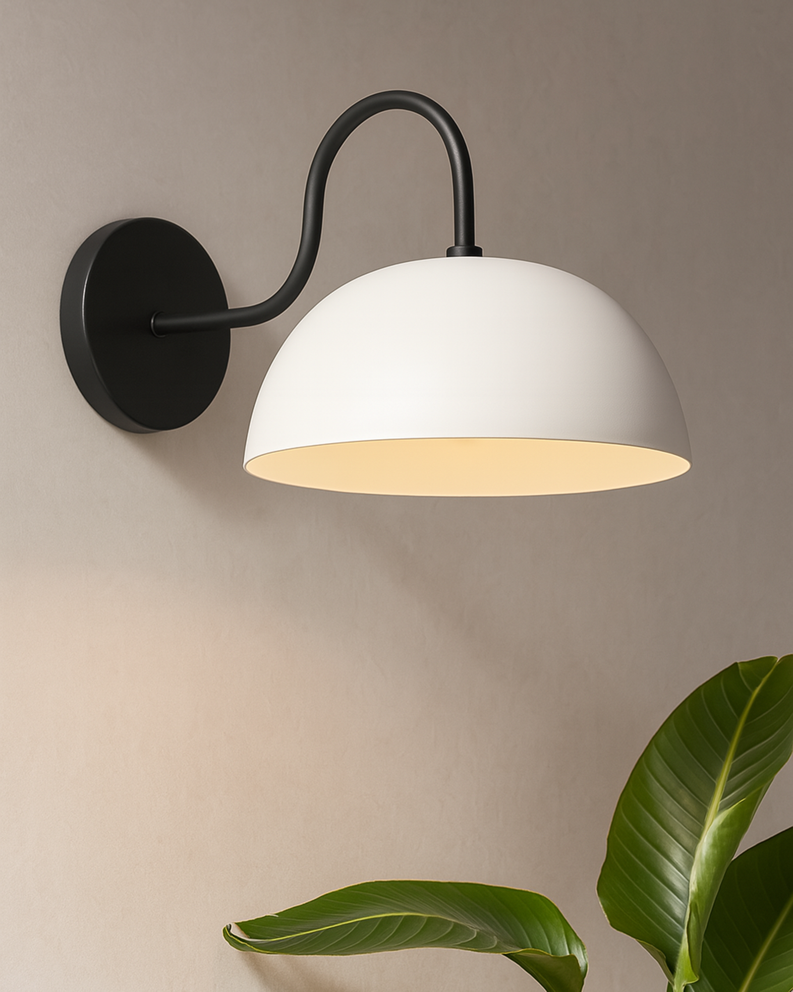 Metallic Pendant 10" Wall Sconce Gooseneck Retro Wall Light Fixtures for Bedroom Nightstand, Barn Warehouse