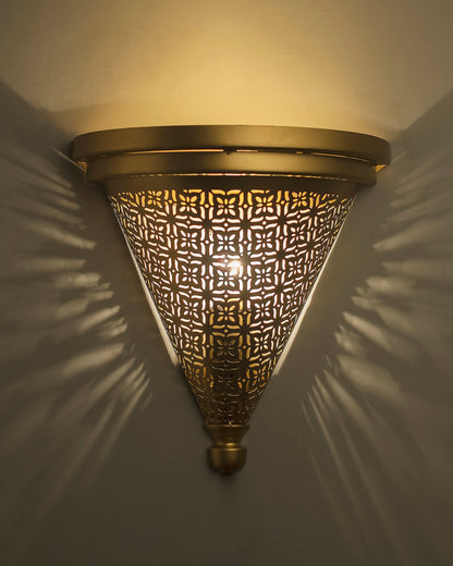 Moroccan Wall Trophy Cube Pattern Light shades, Engraved Wall Sconce Light, Antique Handmade