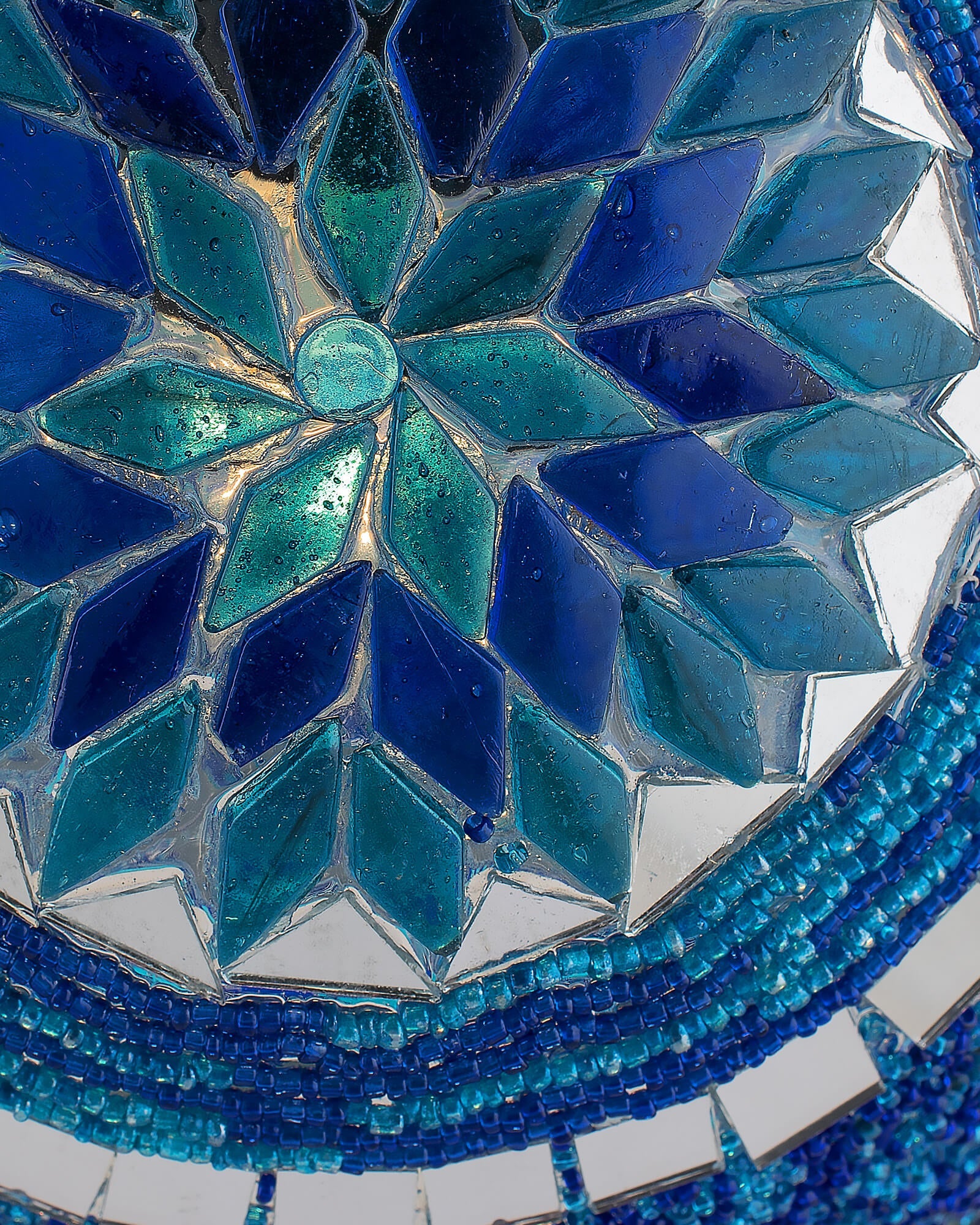 Turkish Moroccan Mosaic Blue Ceiling Hanging Light Chandelier Pendant Fixture Lantern, Handmade Glass Lamp