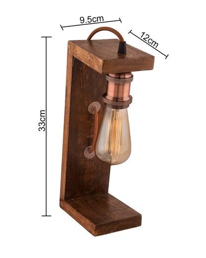Table Wooden Lamp with Holder