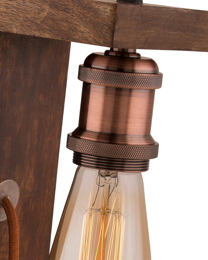 Table Wooden Lamp with Holder