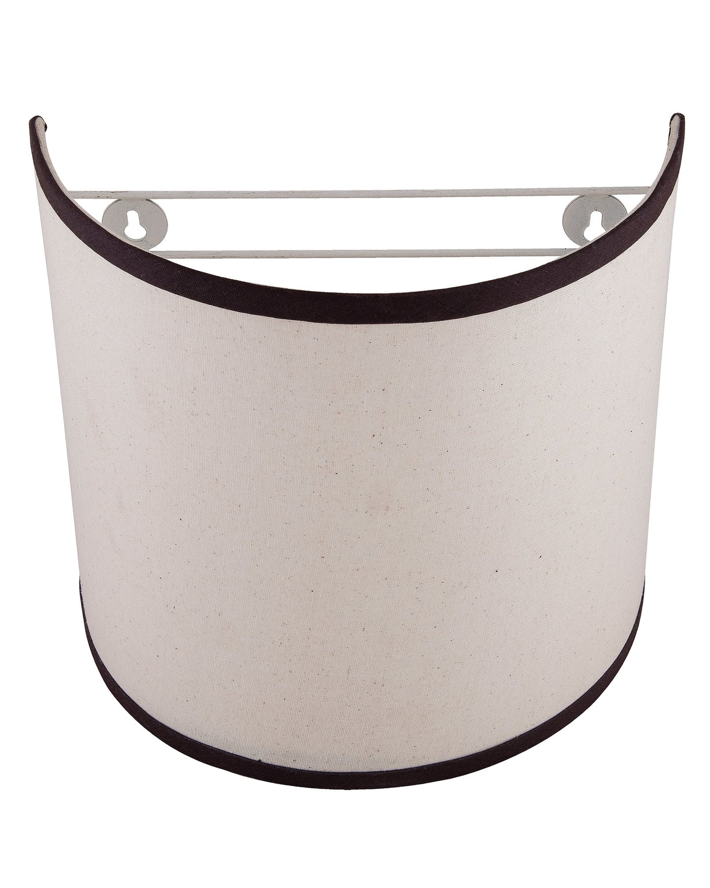 Wall Mounted Sconce Shade Lamp, Door Light E27, Khadi Fabric with Dark Brown Stripes, Taper Square, Modern Wall Light