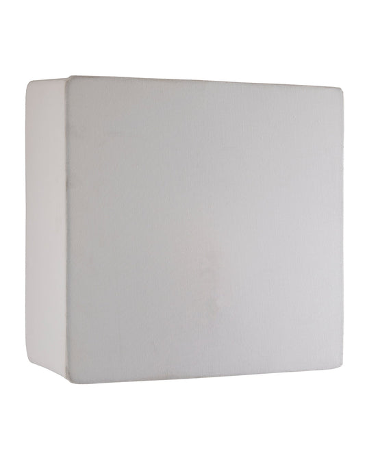Wall Mounted Sconce Shade Lamp, Door Light E27, White Fabric,Square, Modern Wall Light