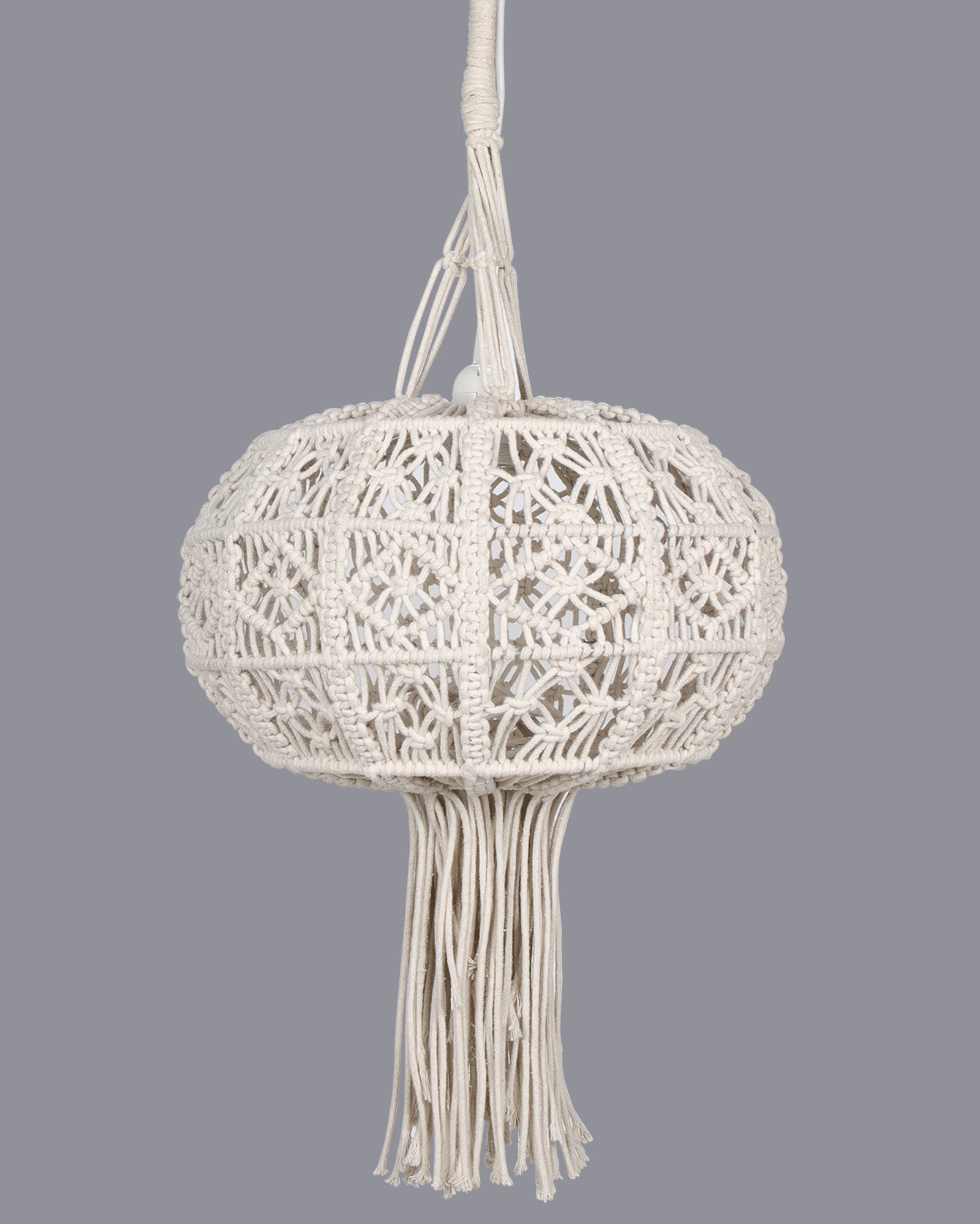 Farmhouse Hand-Woven Chandelier Hanging Lamp,Boho Drum Pendant Modern Lampshade for Decor