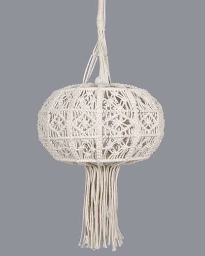 Farmhouse Hand-Woven Chandelier Hanging Lamp,Boho Drum Pendant Modern Lampshade for Decor