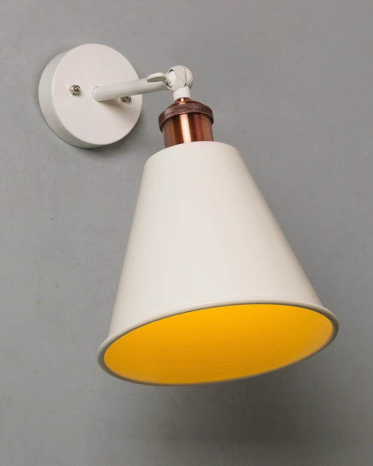 Edison Wall White Gaurd Shade Lamp, Vintage Industrial Loft, E27 Holder, Decorative, Black Swing Wall Light