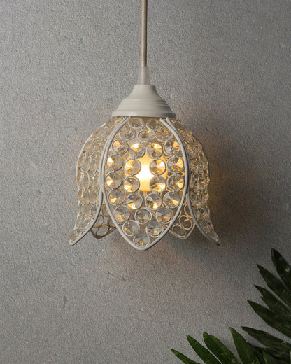 Crystal Hanging Lotus Pendant Light